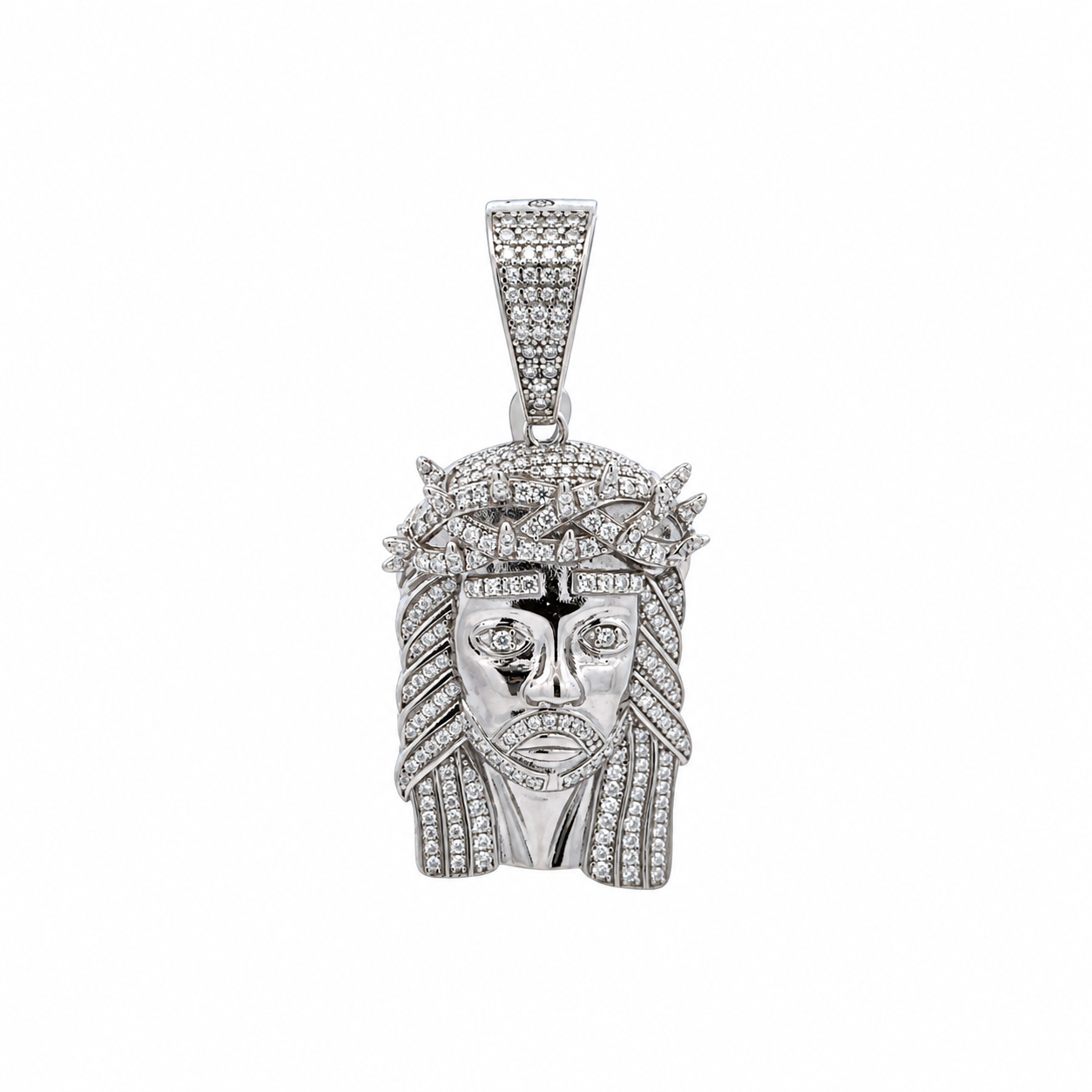 9912051 | 1.56 CTW 925 Silver Moissanite Rhodium Pendant