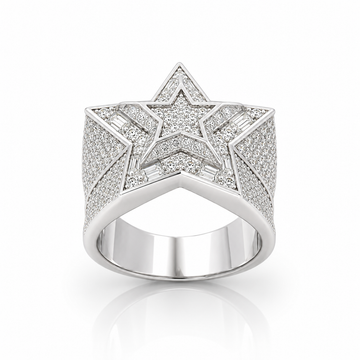996421 | 925 Moissanite Rhodium Ring