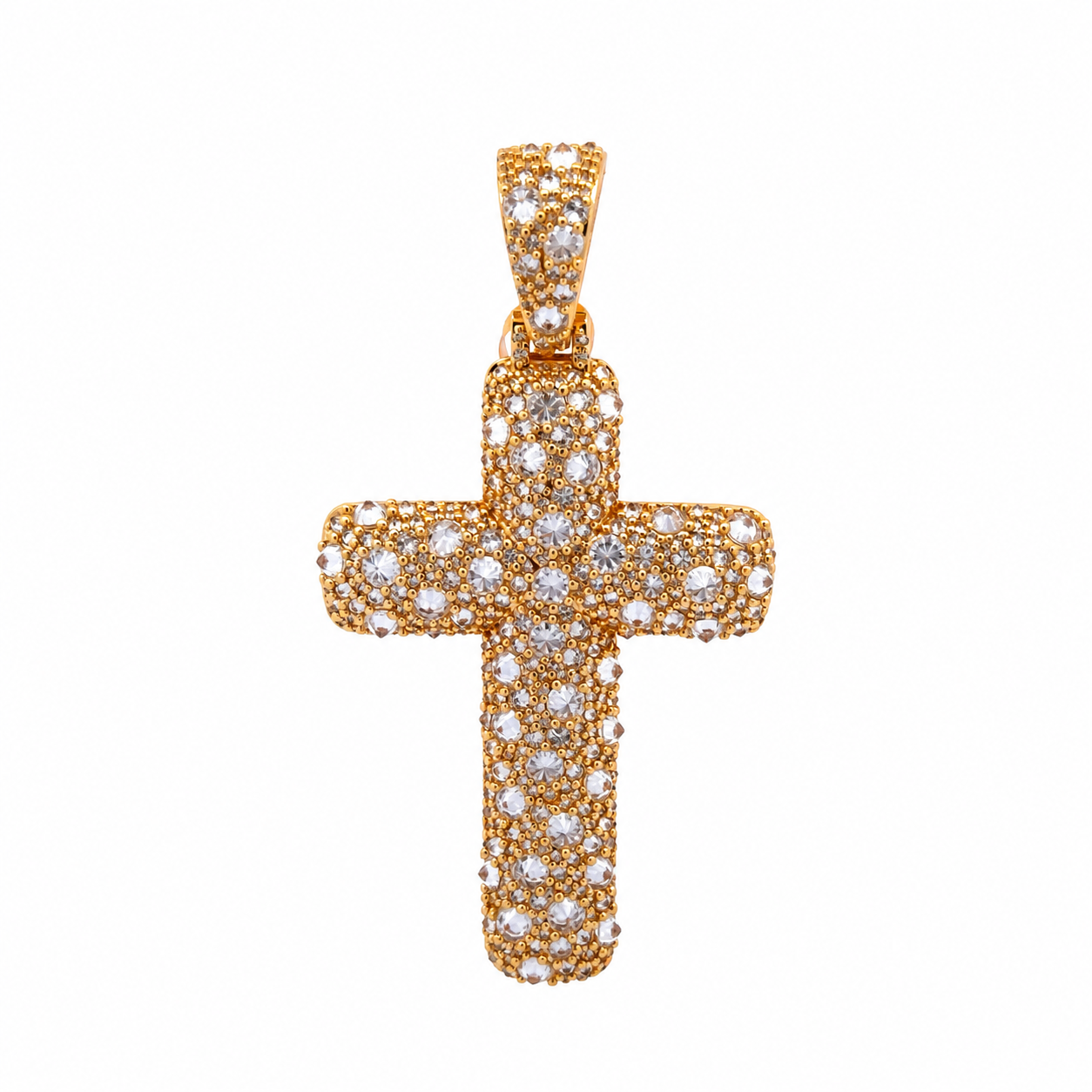 9100222 | 8.00 CTW Brass Moissanite Gold Pendant