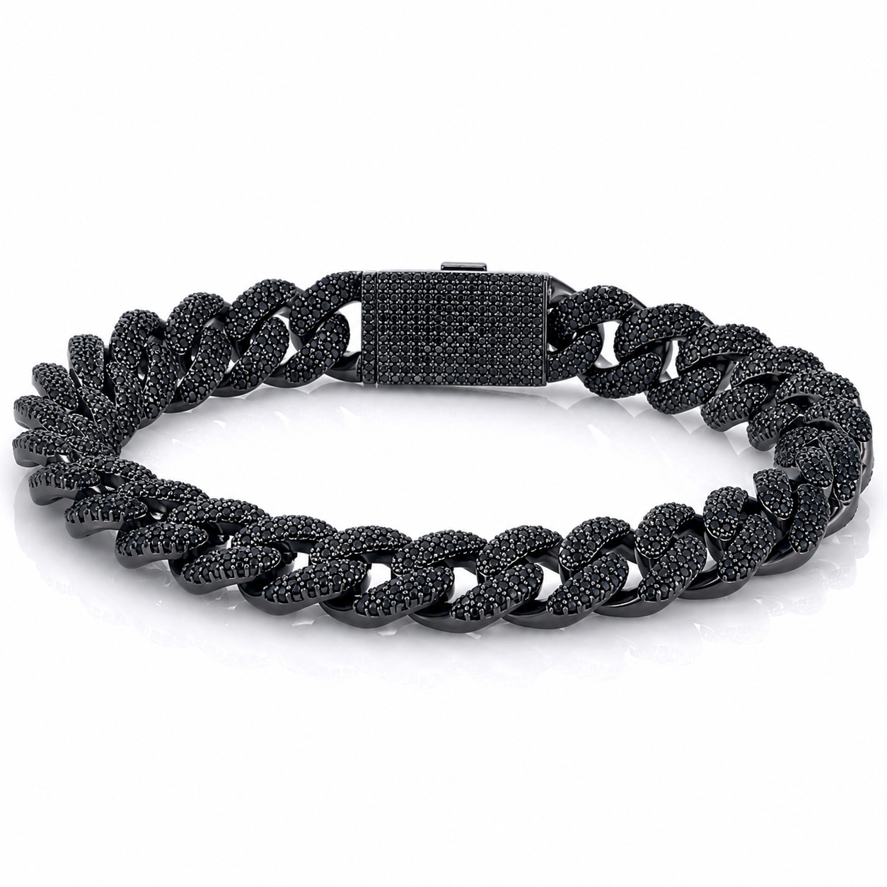 962943 | Brass Black 14mm Stallion Cuban Bracelet