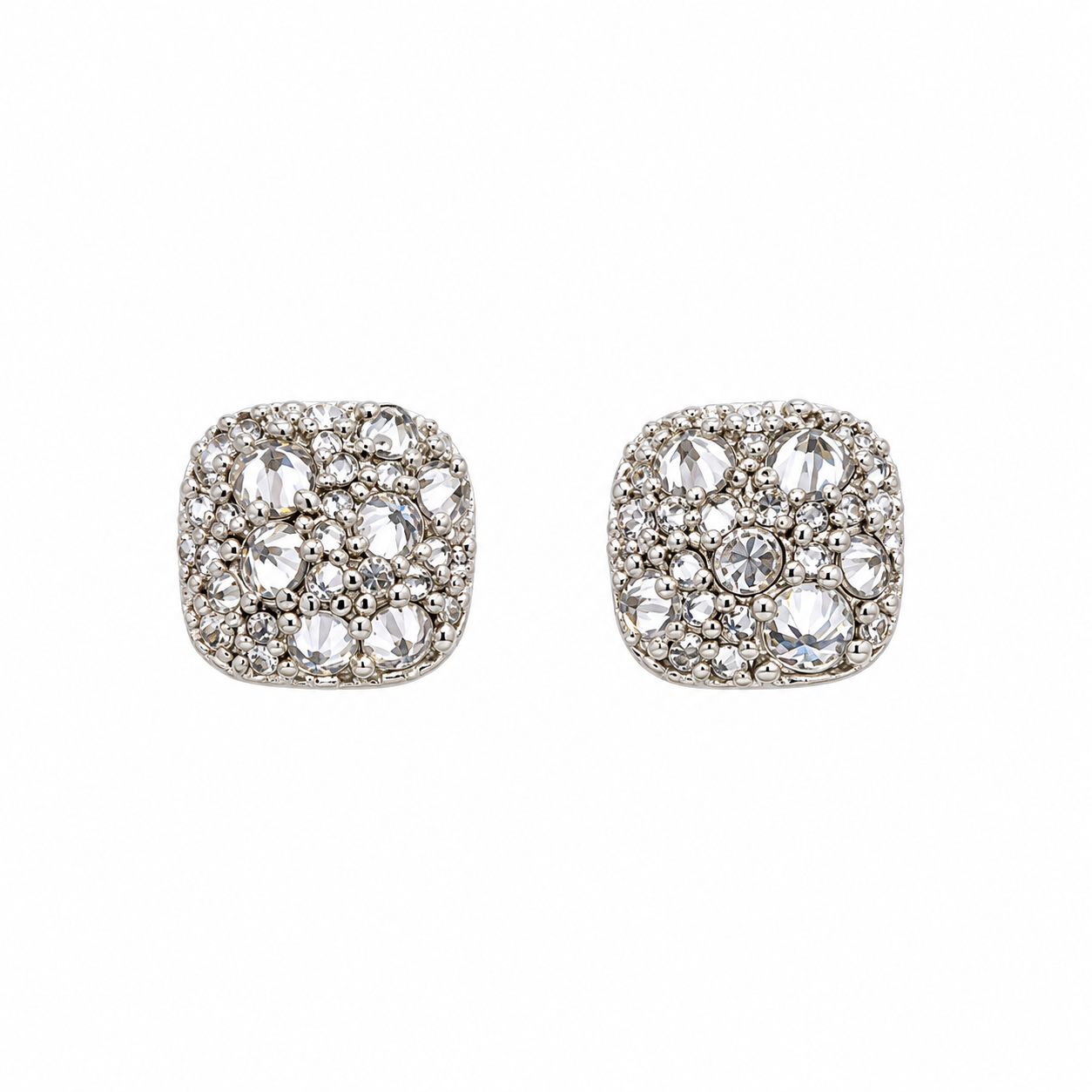 9100271 | 1.02 CTW Brass Moissanite Rhodium Earring