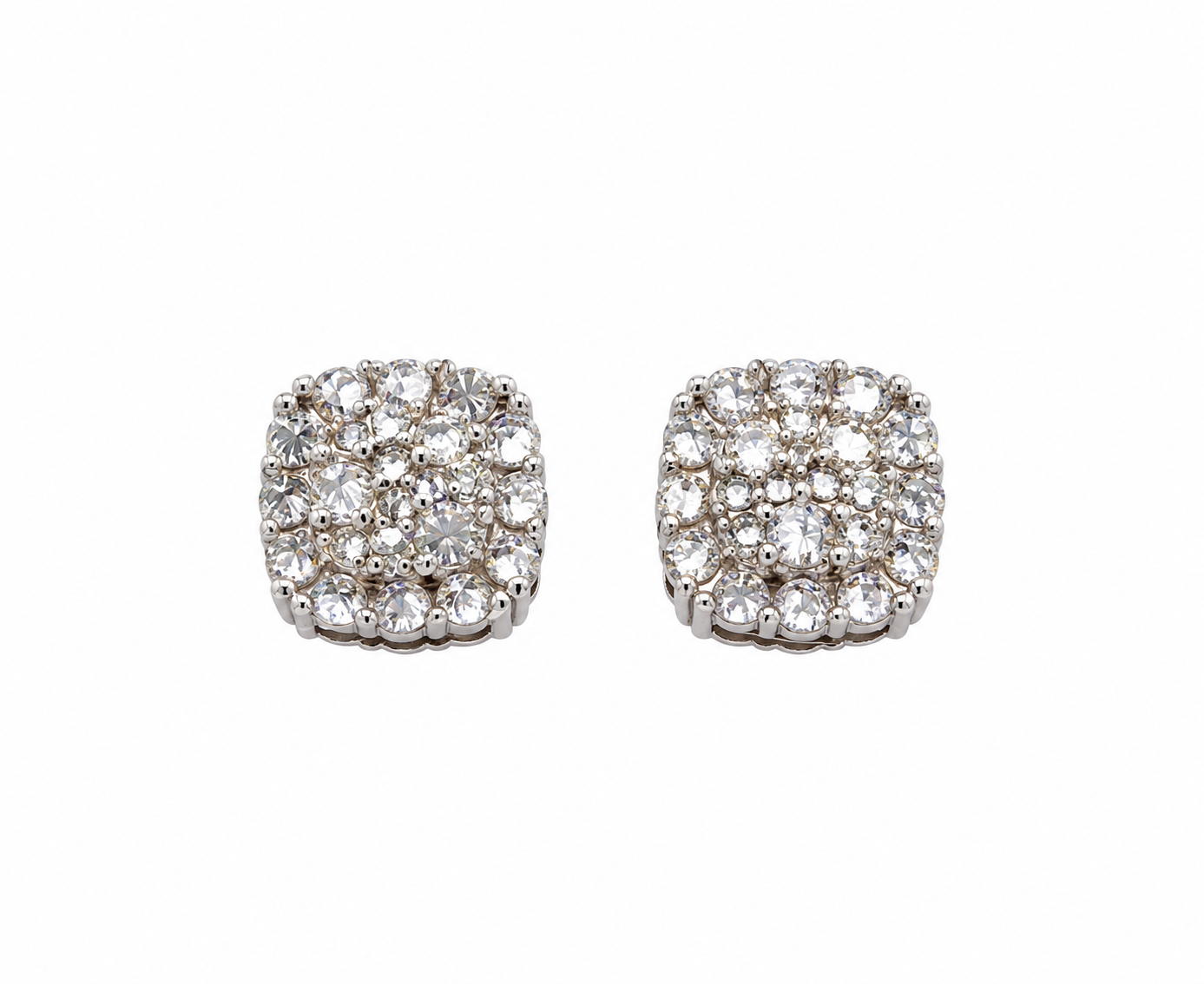 9100441 | 0.60 CTW Brass Moissanite Rhodium Earring