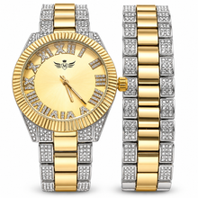 5306342 | Ultra Bling TT Gold White MOP Watch Set