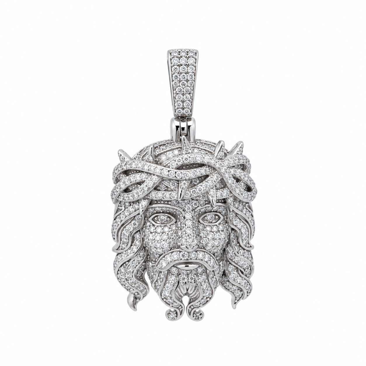 9912121 | 1.82 CTW 925 Silver Moissanite Rhodium Pendant