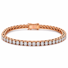 9312175 | Steel Moissanite Rose Gold 4mm 8' Tennis Bracelet