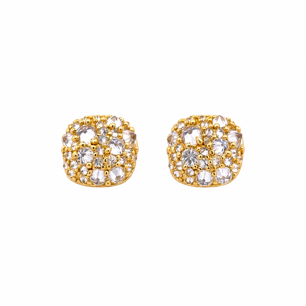 9100272 | 1.02 CTW Brass Moissanite Gold Earring