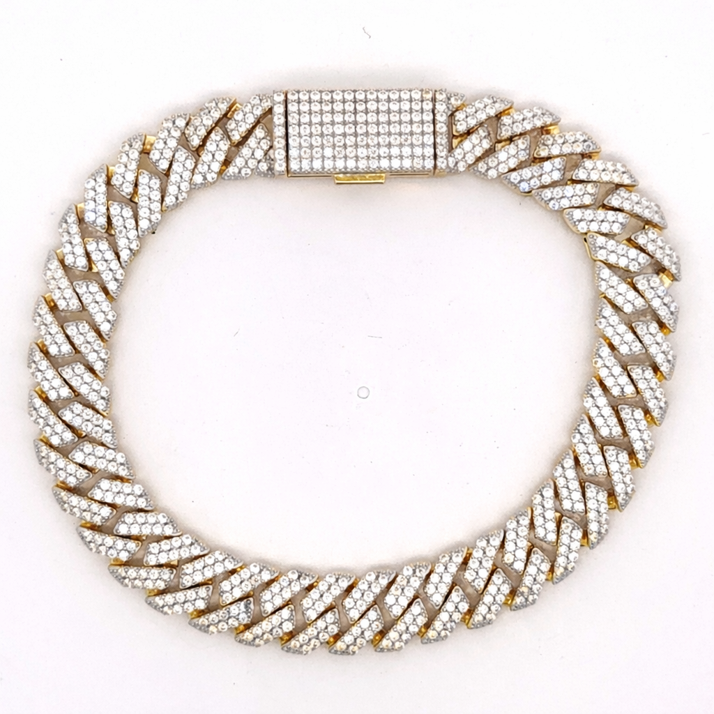 OPULENT 10MM 925 MOISSANITE CUBAN BRACELET | 991342