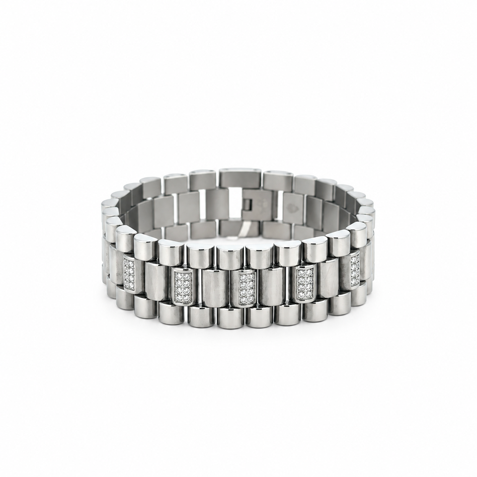 9312811 | Steel Moissanite Rhodium Bracelet