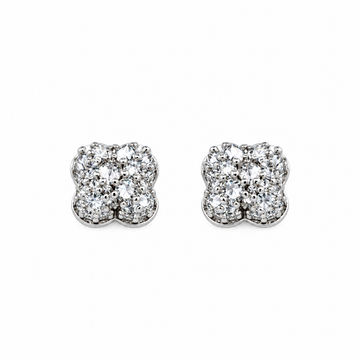 9100461 | 0.65 CTW Brass Moissanite Rhodium Earring