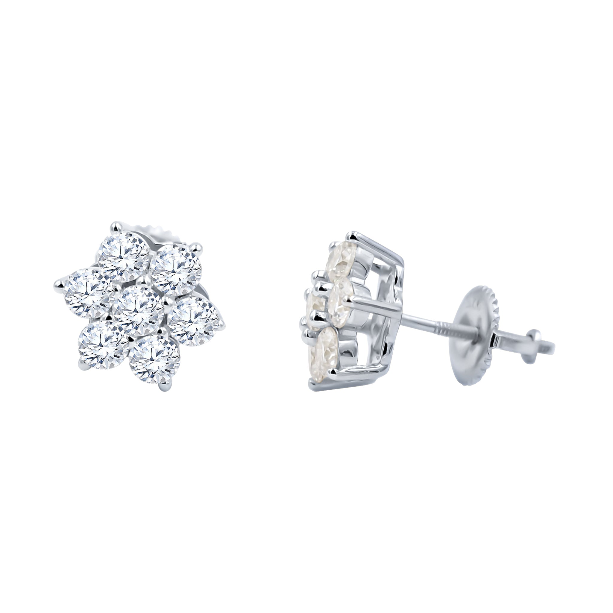 SPARKLING SNOWFLAKE MOISSANITE STUD EARRINGS  | 994611