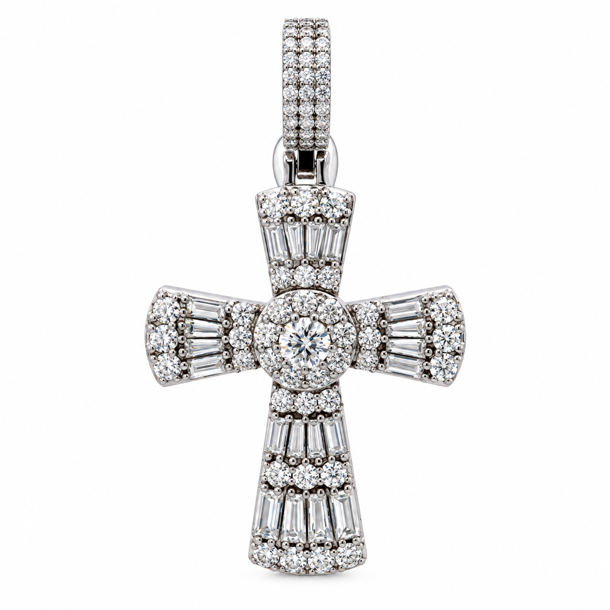 995591 | 925 Moissanite Rhodium Pendant