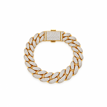 9911332 | Brass Moissanite Two Tone Rhodium Gold 12mm 8
