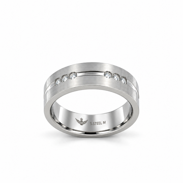 9312391 | Steel Moissanite Rhodium Ring