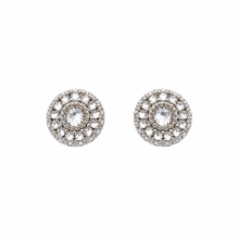 9100341 | 0.68 CTW Brass Moissanite Rhodium Earring