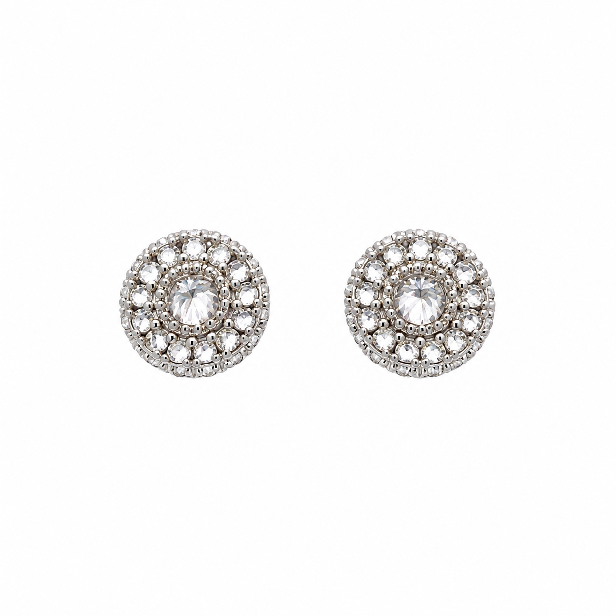 9100341 | 0.68 CTW Brass Moissanite Rhodium Earring