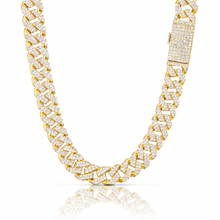991052| 925 Silver Moissanite 12mm Cuban Chain