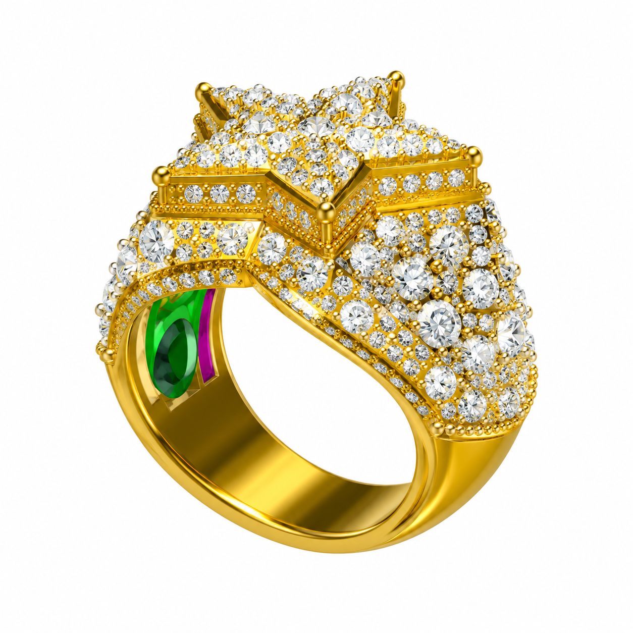 9912031 | 925 Silver Moissanite White Gold Ring