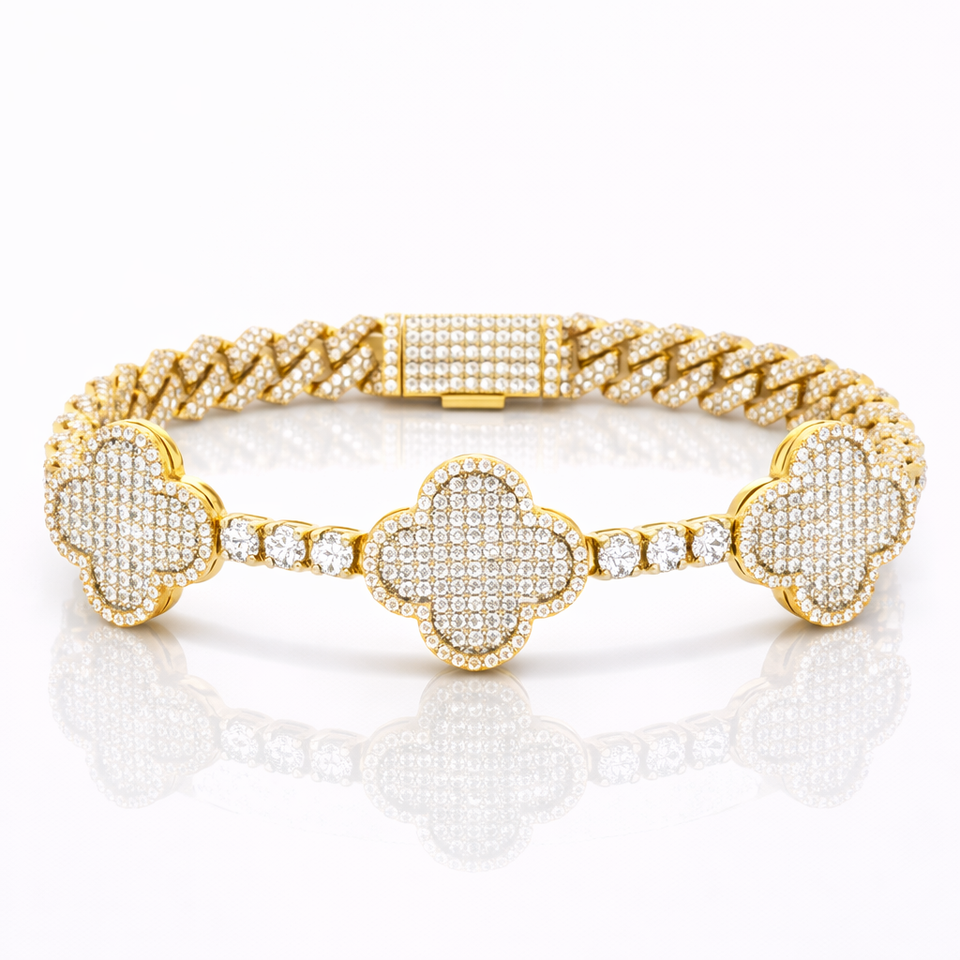 963902 | CZ Brass Gold Bracelet