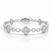 963921 | CZ Brass Rhodium Bracelet