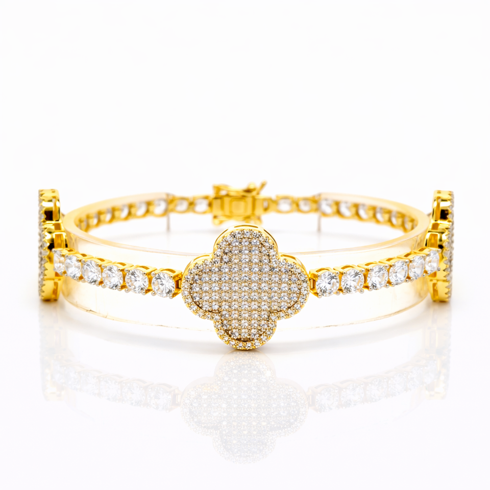 963942 | CZ Brass Gold Bracelet