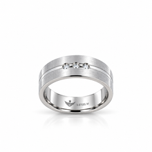9312361 | Steel Moissanite Rhodium Ring