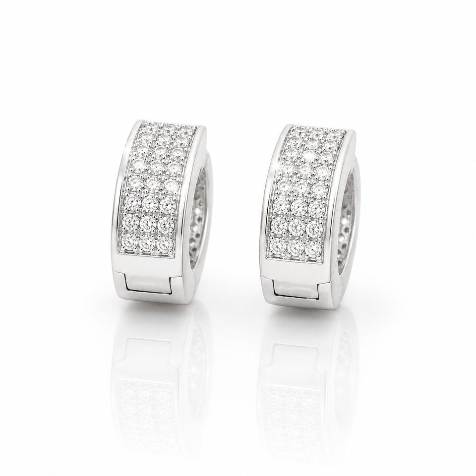 9911191 | Moissanite Rhodium Earrings
