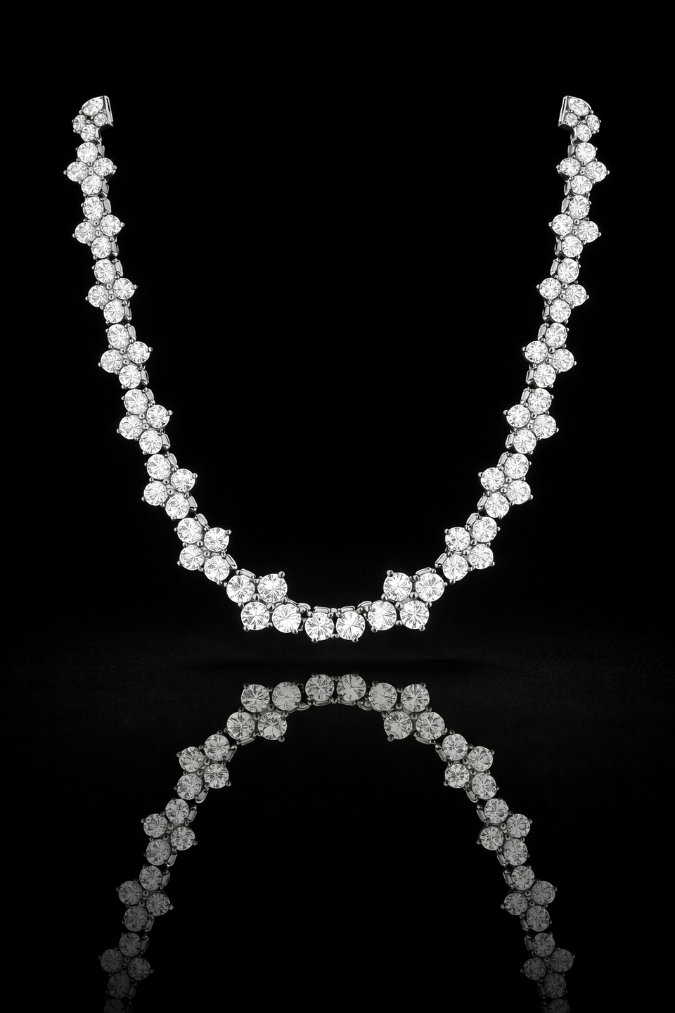 963871 | CZ Brass Rhodium Chain