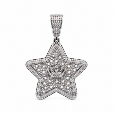 9100231 | 4.74 CTW Brass Moissanite Rhodium Pendant