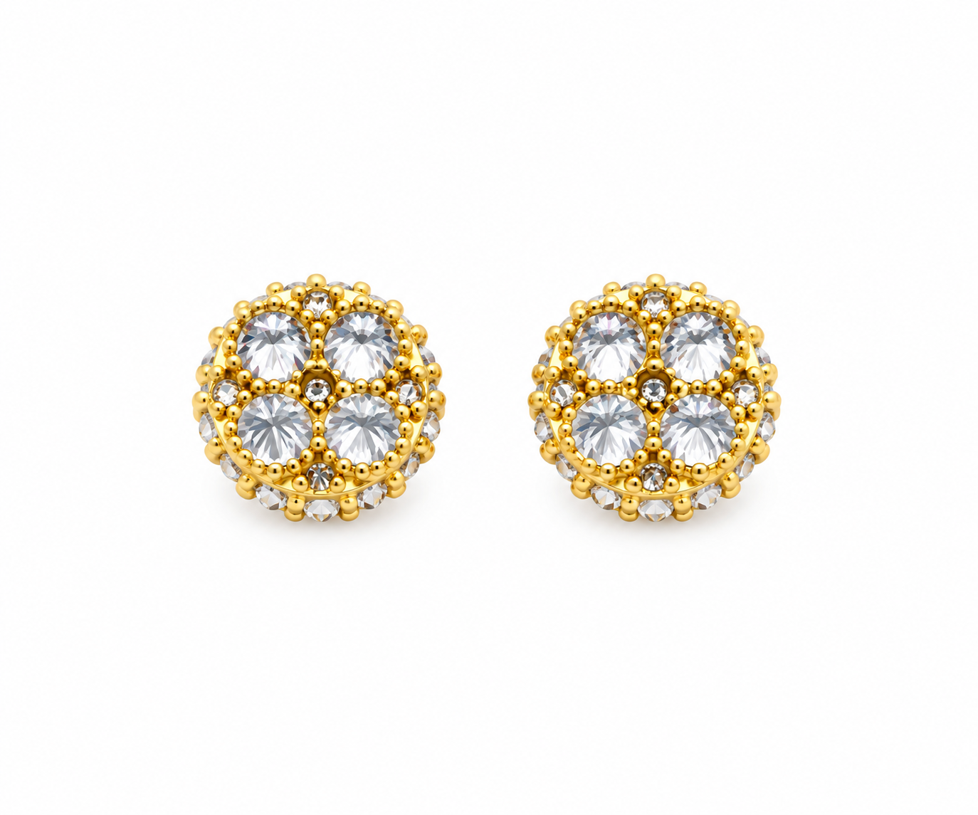 9100262 | 1.01 CTW Brass Moissanite Gold Earring