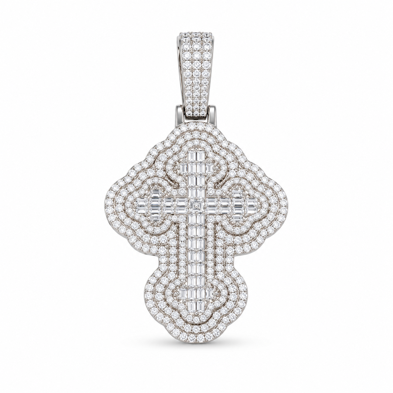 9912221 | 925 Silver Moissanite White Gold Pendant
