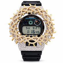 5902942 | Brass Moissanite TT Gold Throne Bezel G-Shock Watch