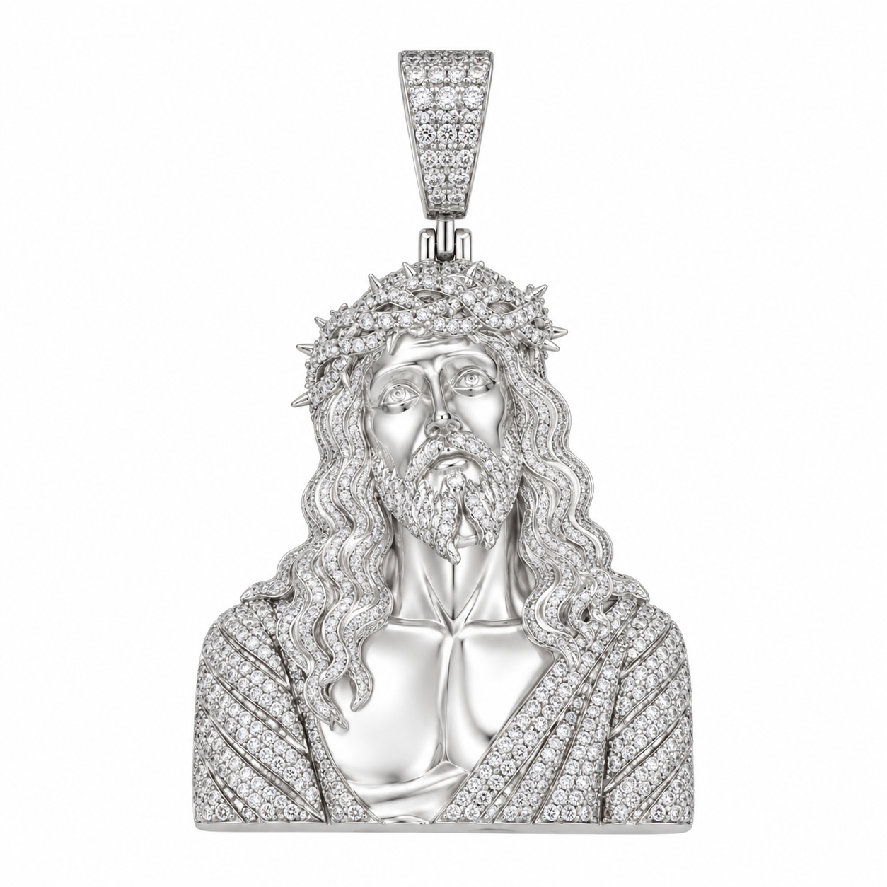 9912081 | 925 Silver Moissanite White Gold Pendant