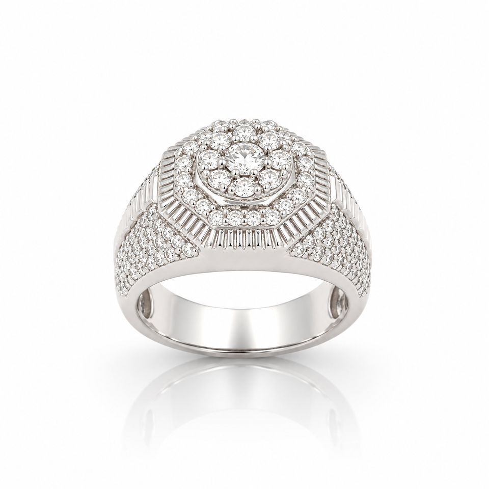 996331 | 925 Moissanite Rhodium Ring