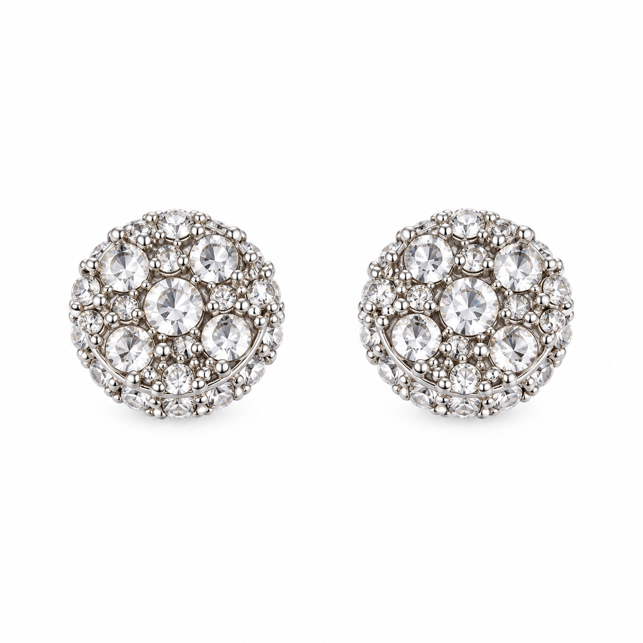 9100251 | 0.95 CTW Brass Moissanite Rhodium Earring