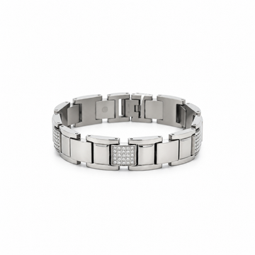 9312801 | Steel Moissanite Rhodium Bracelet