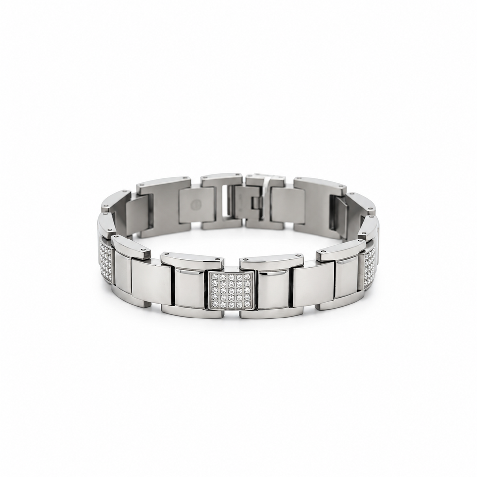 9312801 | Steel Moissanite Rhodium Bracelet