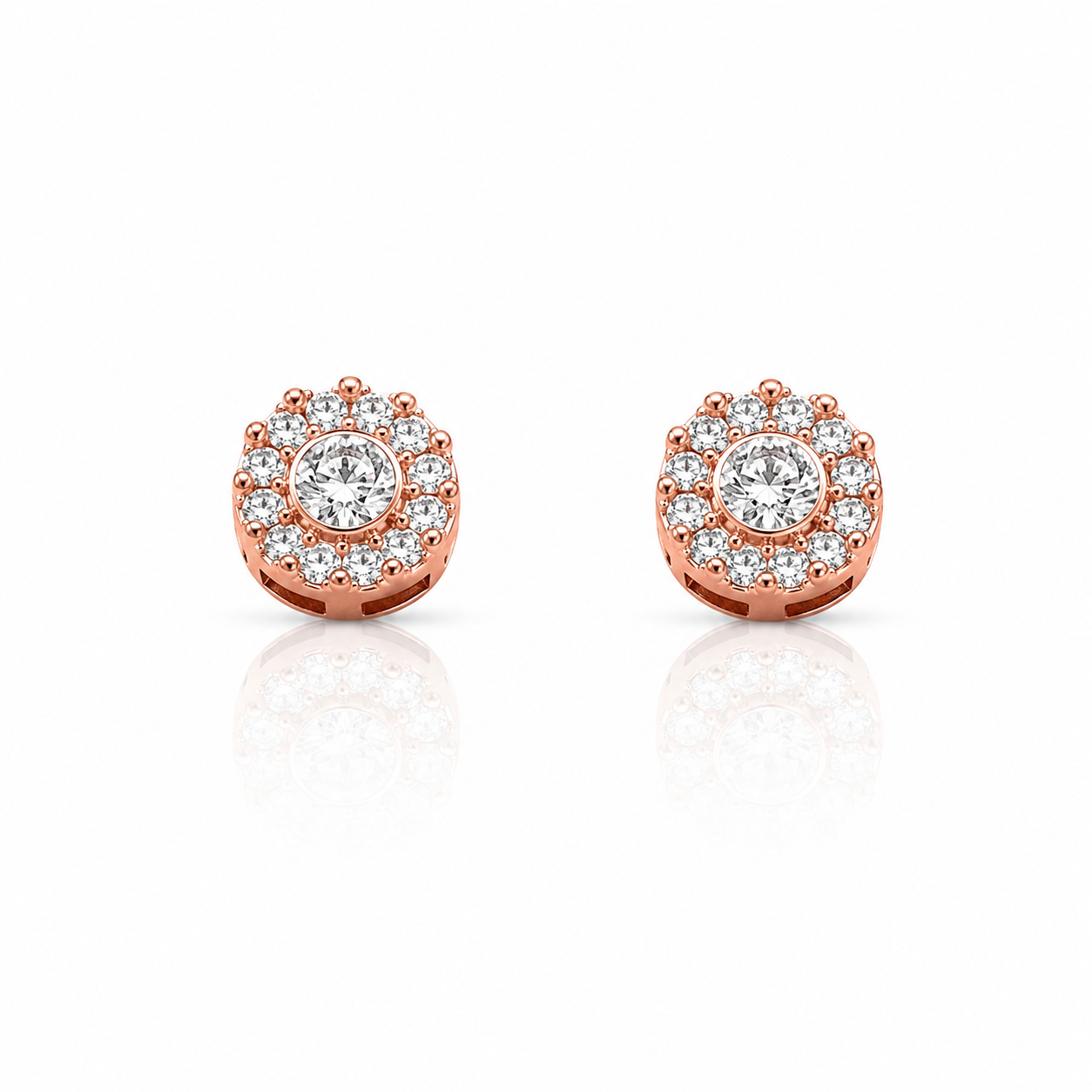 994905 | 925 Moissanite Rose Gold Earrings