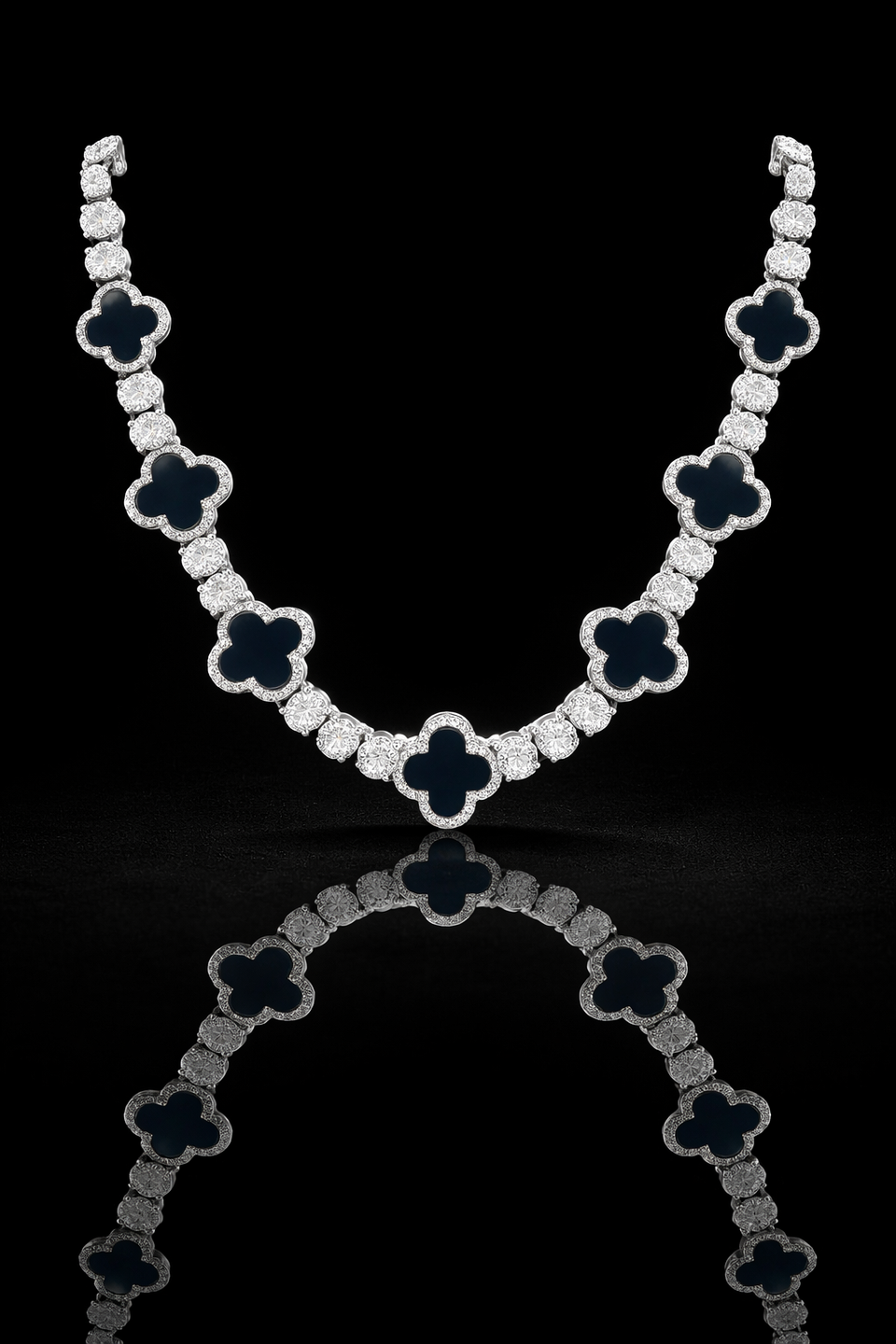 963851 | CZ Brass Rhodium Chain