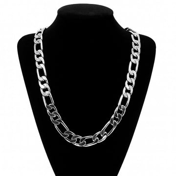 Silver Plated Solid Figaro Brass Classic Chain