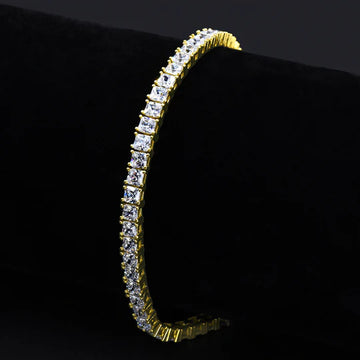 9312172 | Steel Tennis Moissanite Gold Bracelet