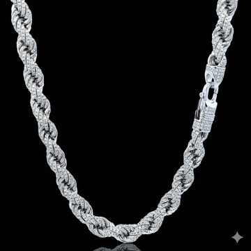 SABLE 7MM RHODIUM MOISSANITE ICED OUT CHAIN  |  995641