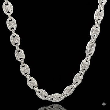SUBLIME 8MM RHODIUM MOISSANITE ICED OUT CHAIN  |  996481