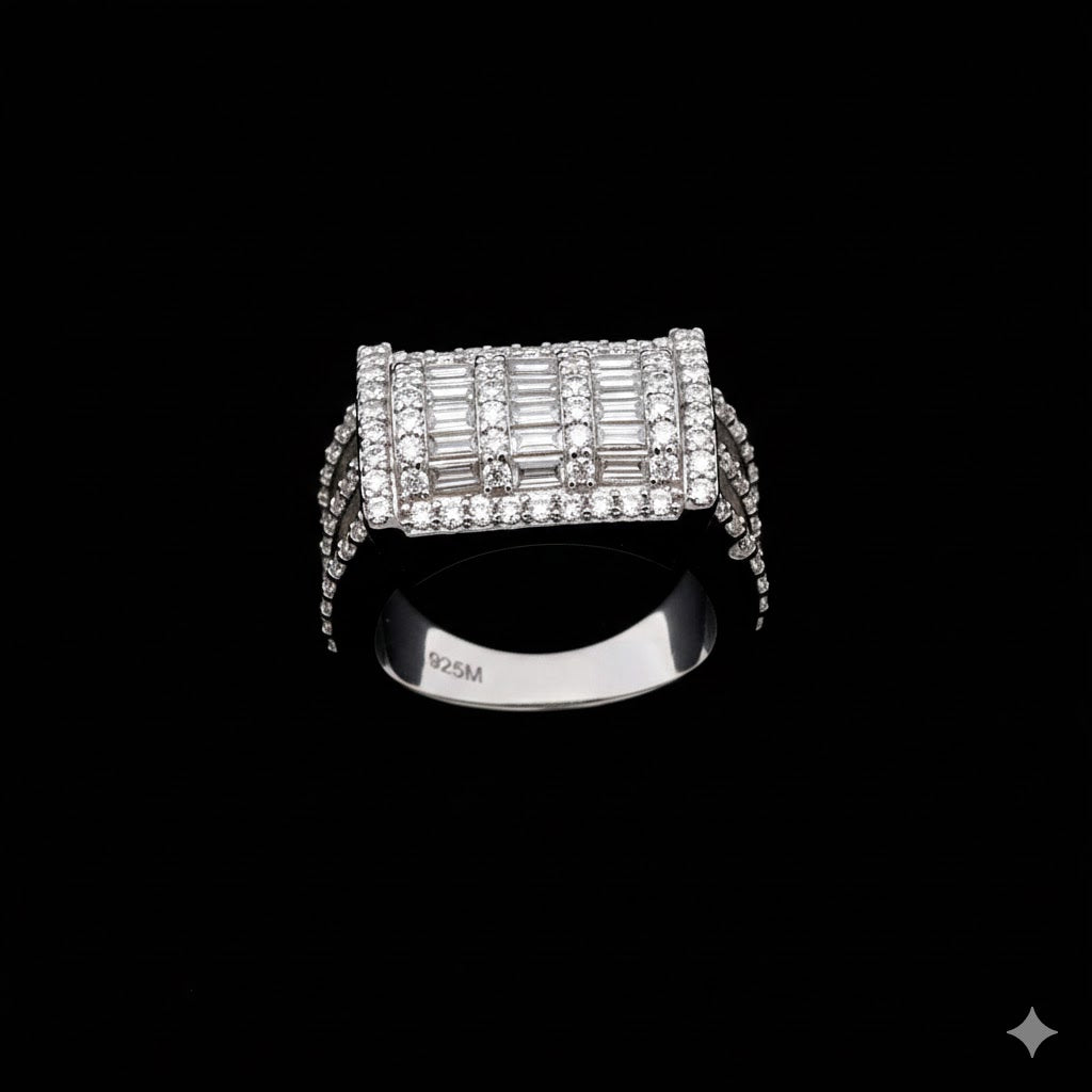 9910681 | 925 Silver Moissanite Rhodium Ring