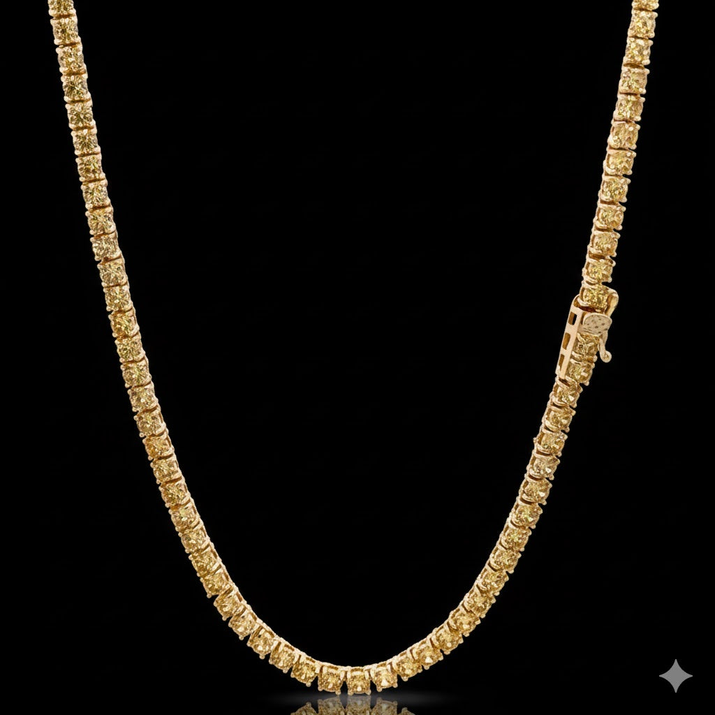 962894 | Brass Tennis CZ Chain 3mm GP