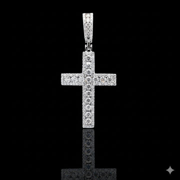 MEEK 1.65 CTW 925 CZ MOISSANITE RHODIUM ICED OUT PENDANT I 997321