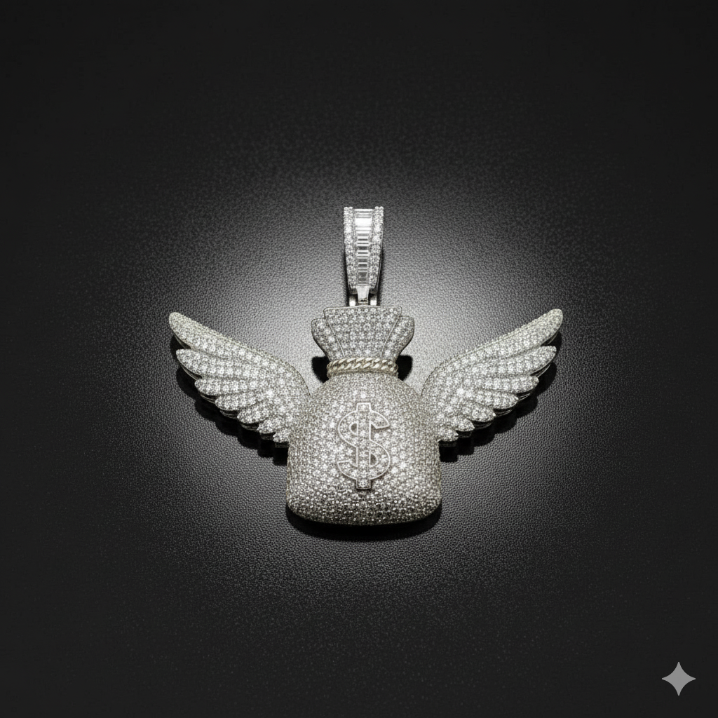 998321 | 925 Silver Moissanite Rhodium