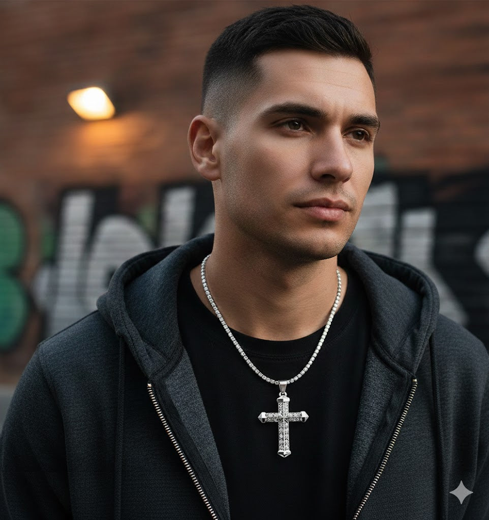 980461 | 0.84ctw VS/D 925 LGD Diamond Rhodium Pendant