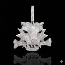 CANINE 24.27 CTW 925 CZ MOISSANITE RHODIUM ICED OUT PENDANT I 997201