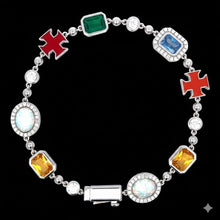 9910751 | 925 Silver Moissanite 10mm Rhodium  Bracelet