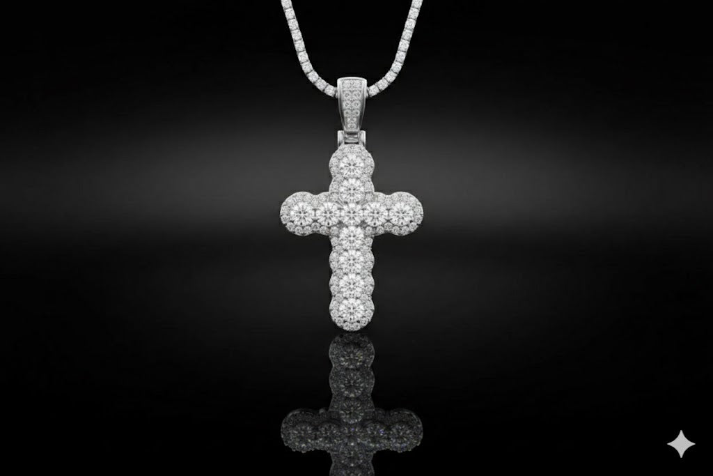 980331 | 925 LGD Diamond Rhodium Pendant